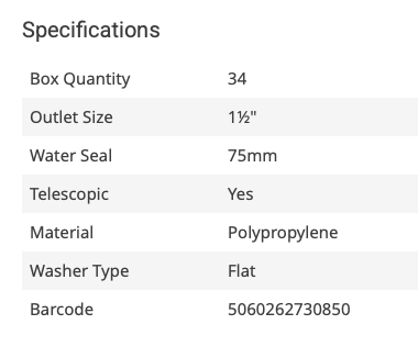 1½" Bowl & Half Kit
