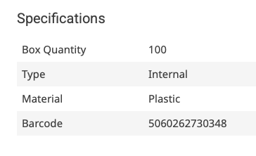 Internal Flush Cone (Clear)