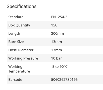 3/4 x22mm - 300mm Flexible Hose