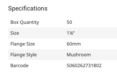 Universal Basin Waste Gloss Chrome