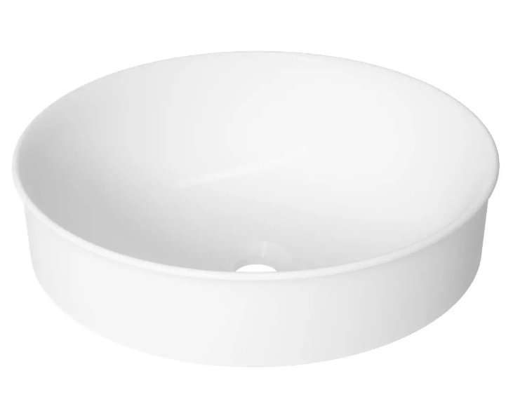 White plastic container lid on a white background