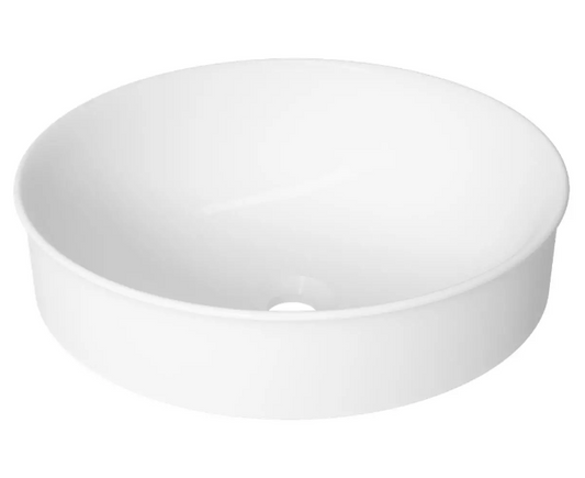 White plastic container lid on a white background