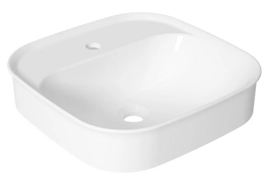White ceramic sink basin on a white background