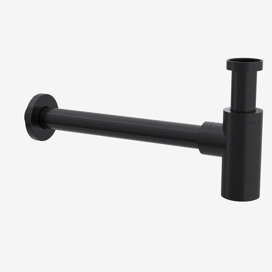 1¼" Matt Black Brass Luxury Bottle Trap