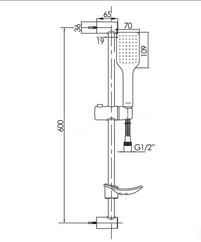 E.C.A. Tiera Sliding Rail Hand Shower Set