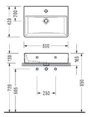 Serel Countertop Washbasin (42.5 × 60 cm)