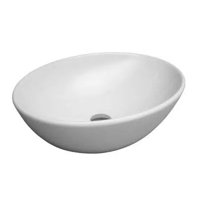 White ceramic sink basin on a white background