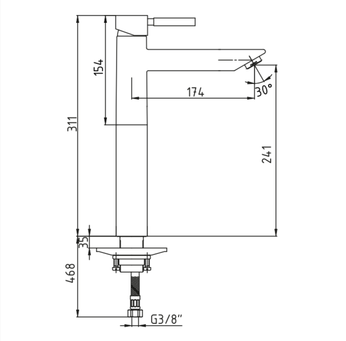Mix - Miscelatore lavabo alto e lavabo